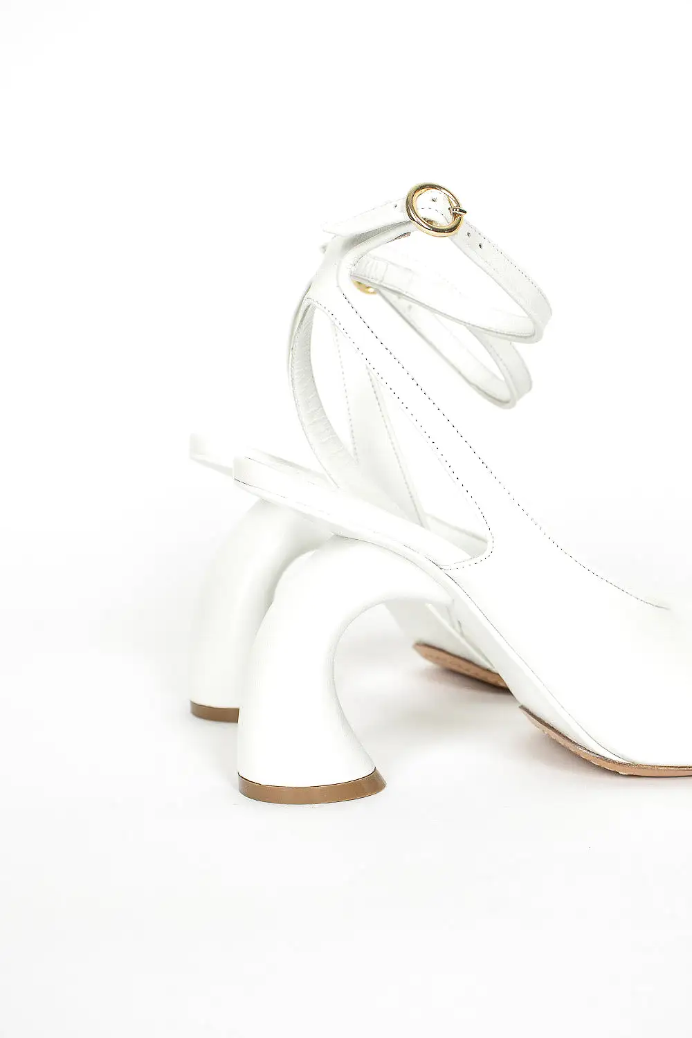 Square Toe Heel White