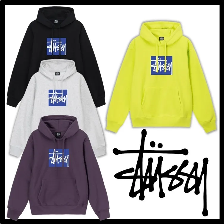 STUSSY  |Unisex Street Style Logo Skater Style Hoodies