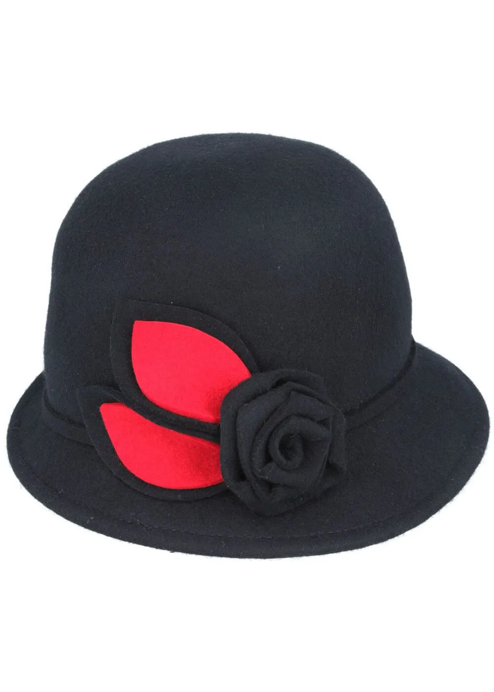 Succubus Headwear Naomi 60's Cloche Hat Black