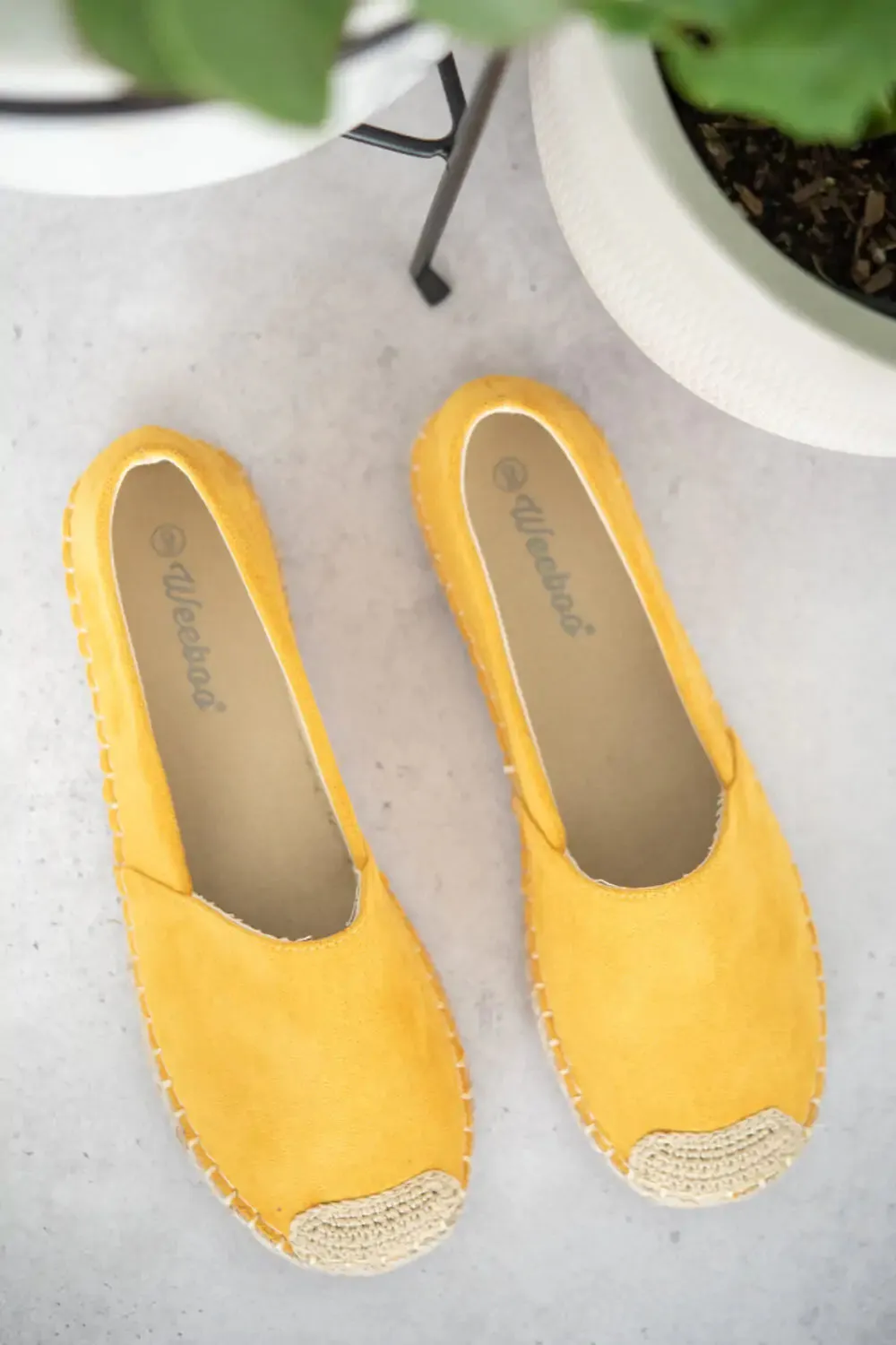 Sunny Vibes: Casual Yellow Espadrille Shoes | Marvis