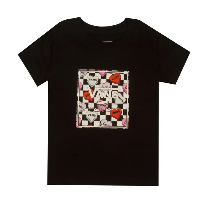 T-SHIRT BOX CANDY HEARTS Kid Black