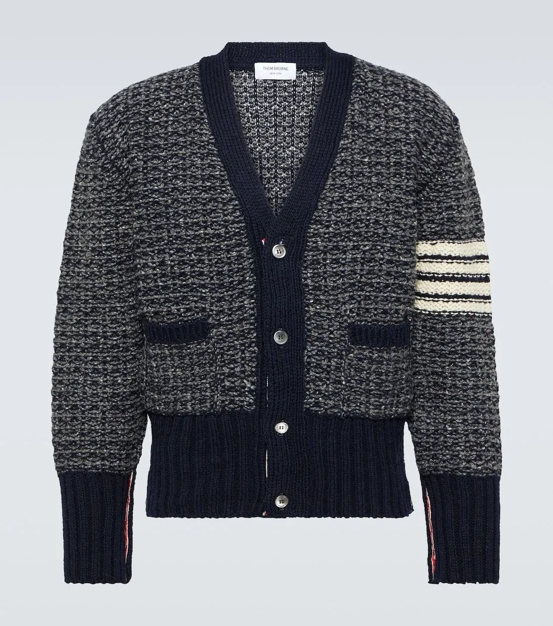 THOM BROWNE  |Stripes Wool Designers Cardigans