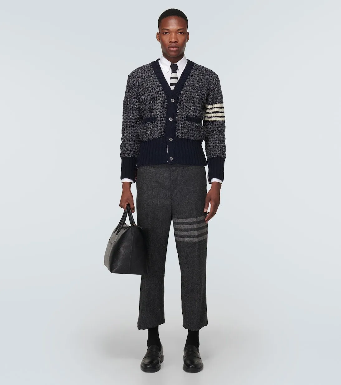 THOM BROWNE  |Stripes Wool Designers Cardigans