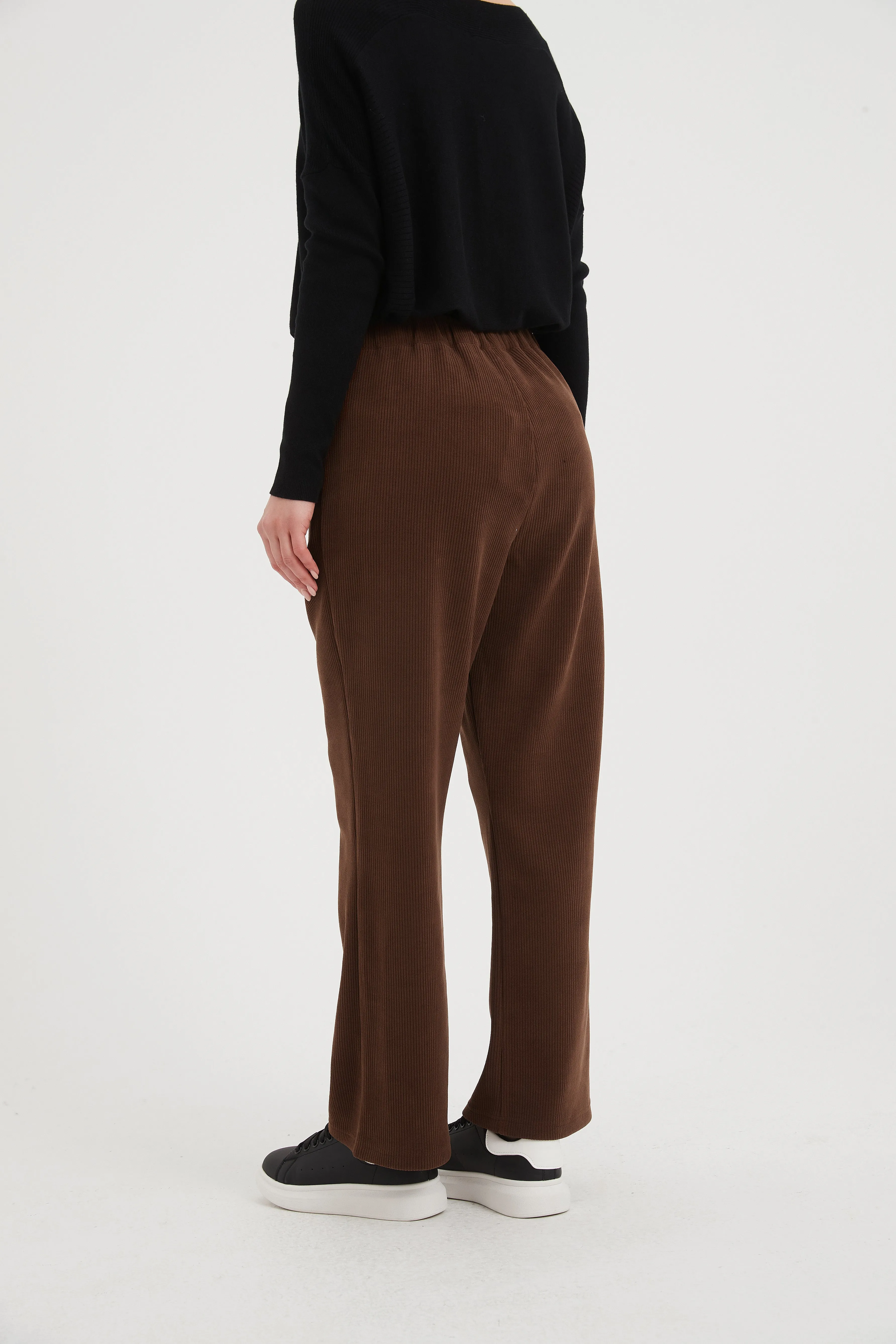 Tirelli - Straight Leg Stretch Cord Pants - Mocha