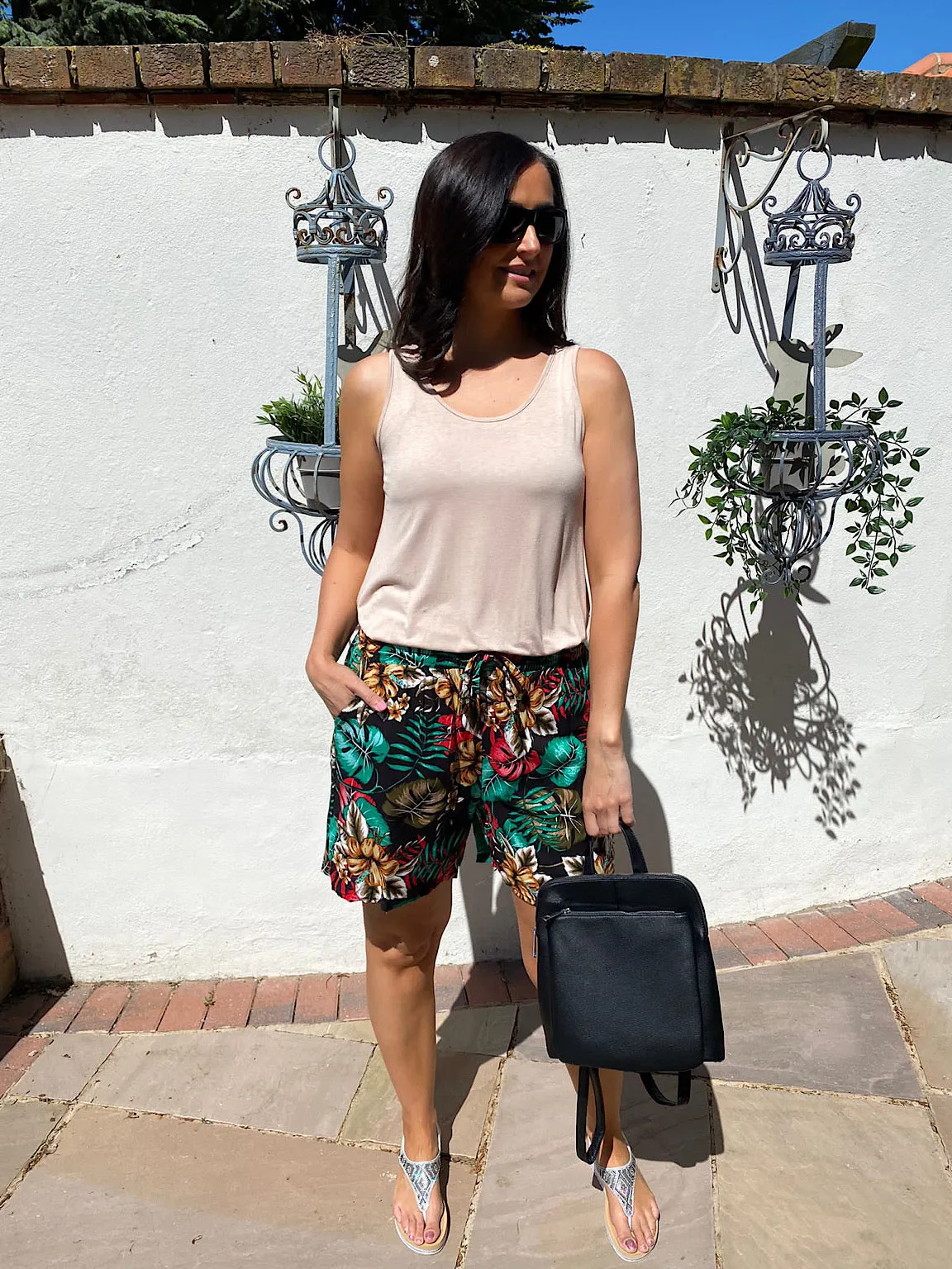 Tropical Print Flow Shorts