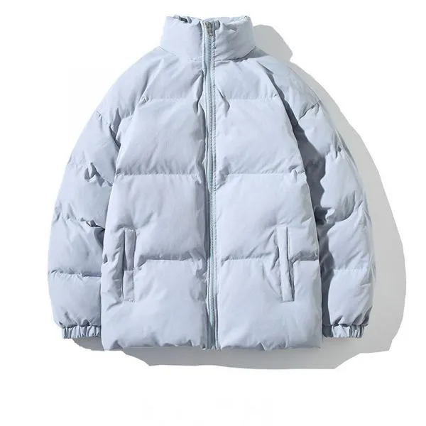 Unisex puffer jacket with high collar