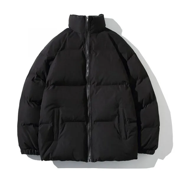 Unisex puffer jacket with high collar