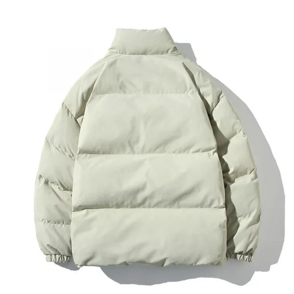 Unisex puffer jacket with high collar