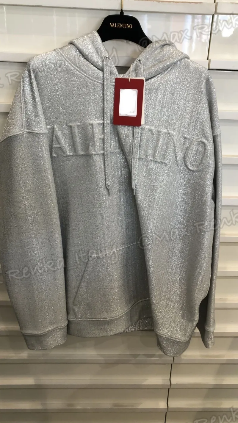 VALENTINO  |Sweat Street Style Plain Cotton Logo Luxury Outlet Hoodies