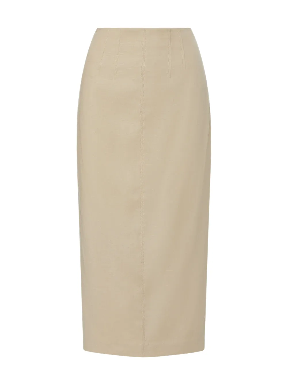 Veronica Beard Kimpton Skirt in Stone Khaki