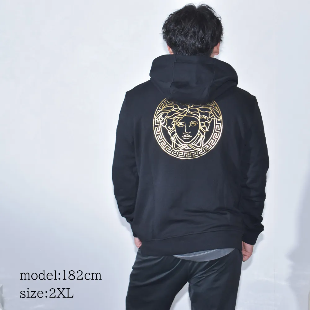 VERSACE  |Street Style Long Sleeves Logo Luxury Hoodies