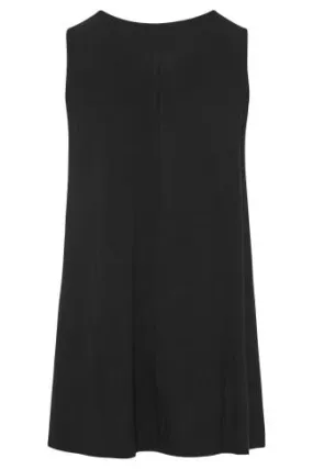 YOURS Curve Black Swing Vest Top