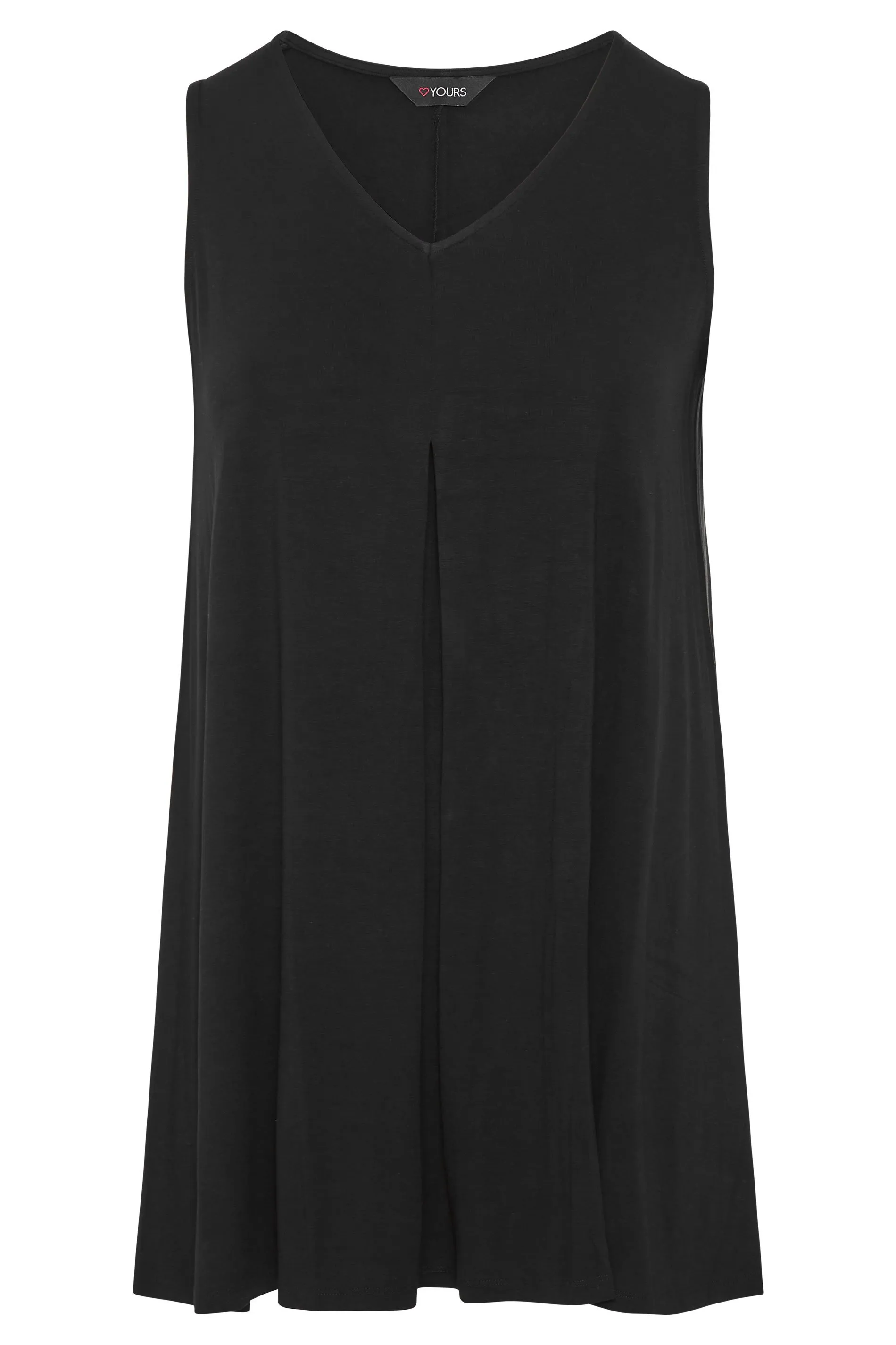 YOURS Curve Black Swing Vest Top