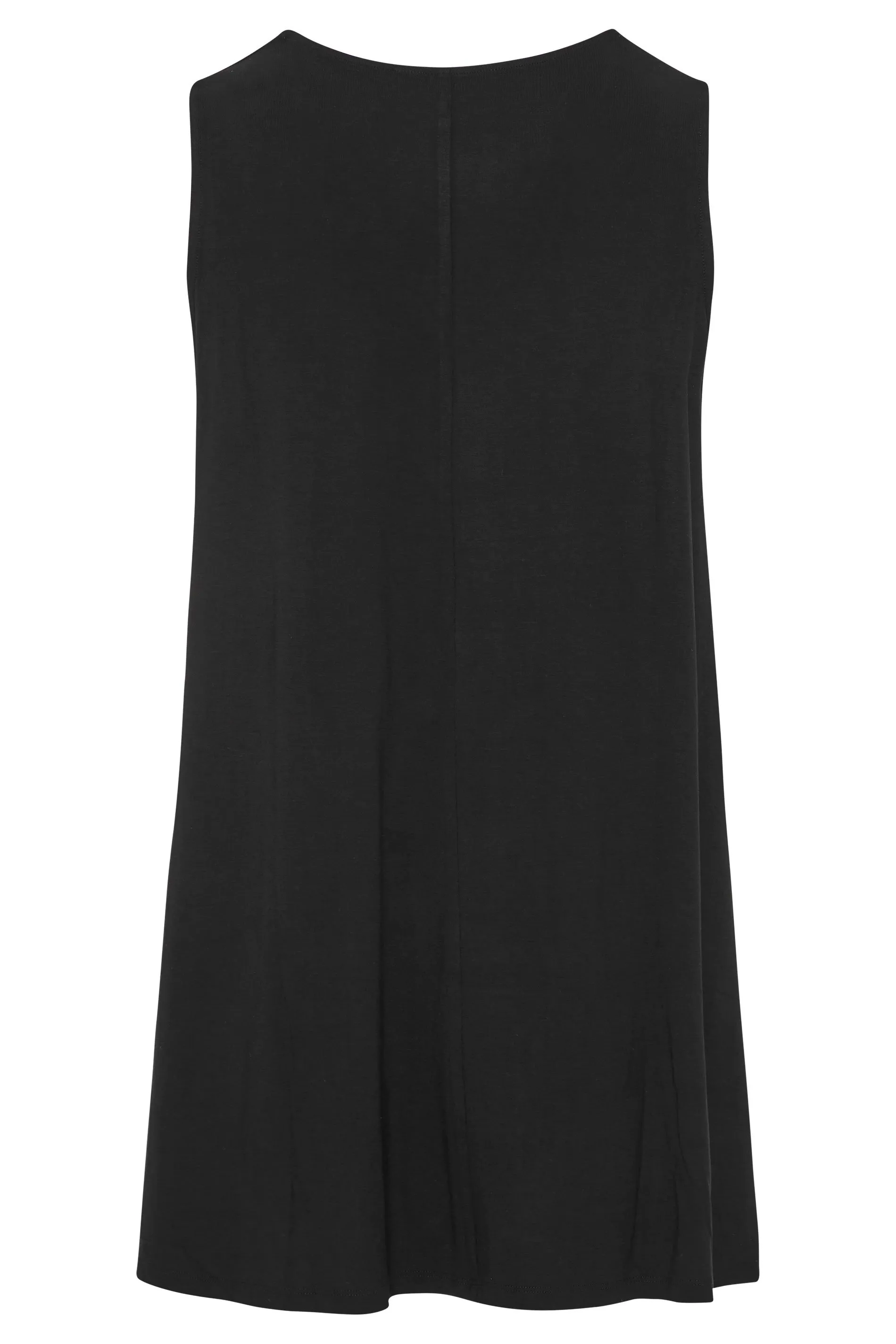 YOURS Curve Black Swing Vest Top