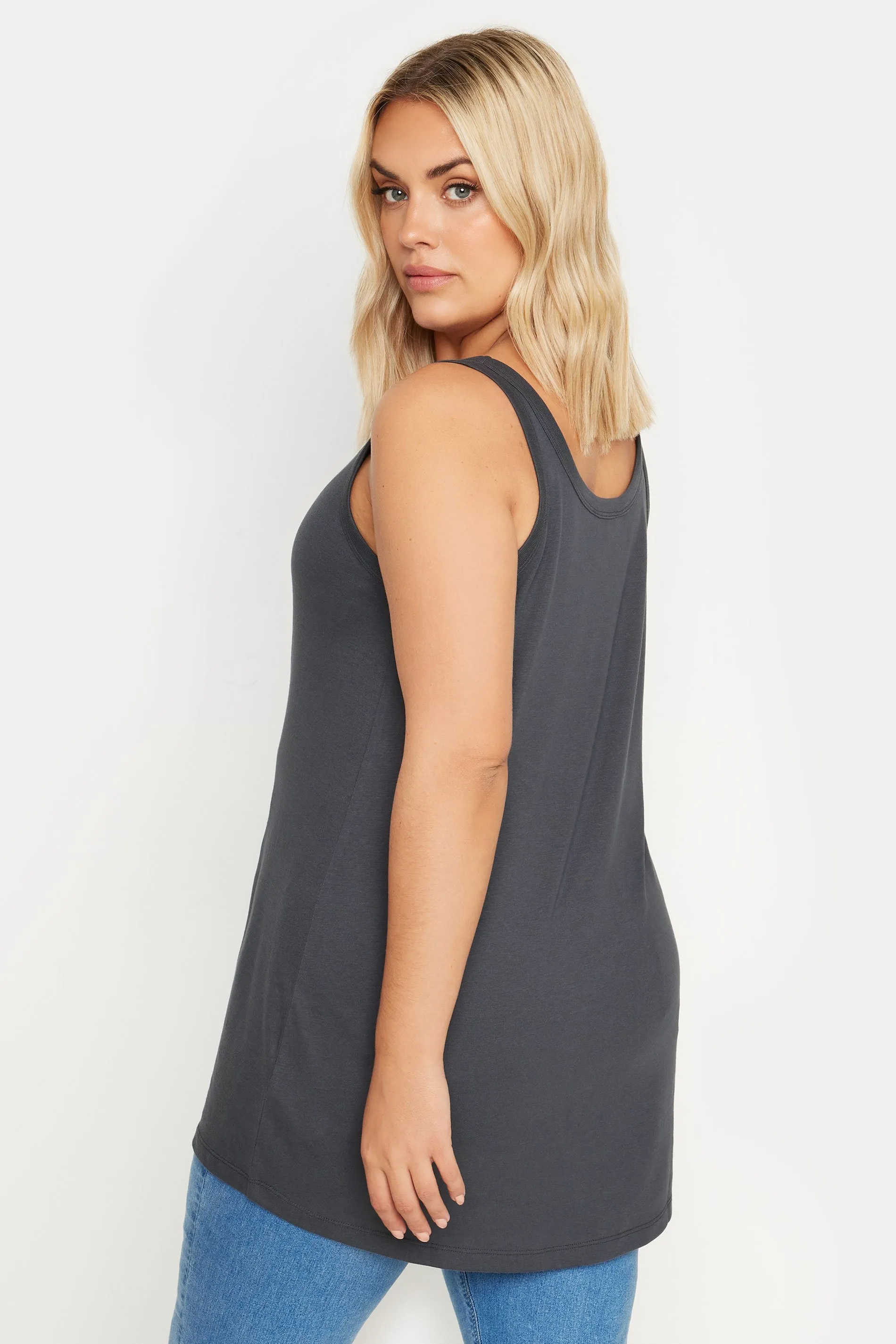 YOURS Curve Charcoal Grey Core Vest Top